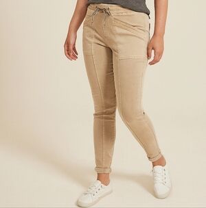 Maurices Canvas Joggers Tan XL